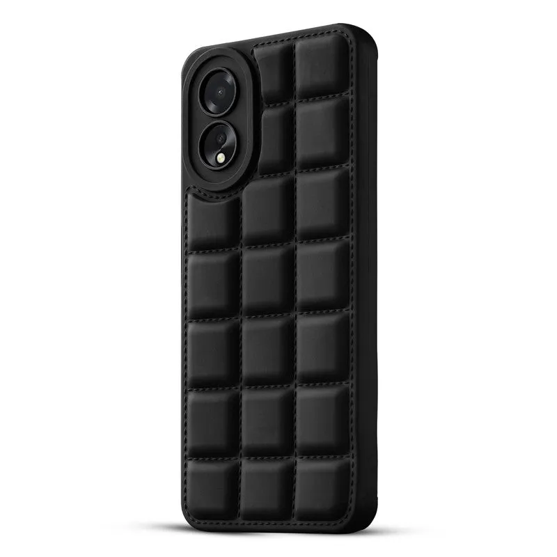 3D Grid Thread Design Silicone Phone Case Cover for Oppo A18 4G