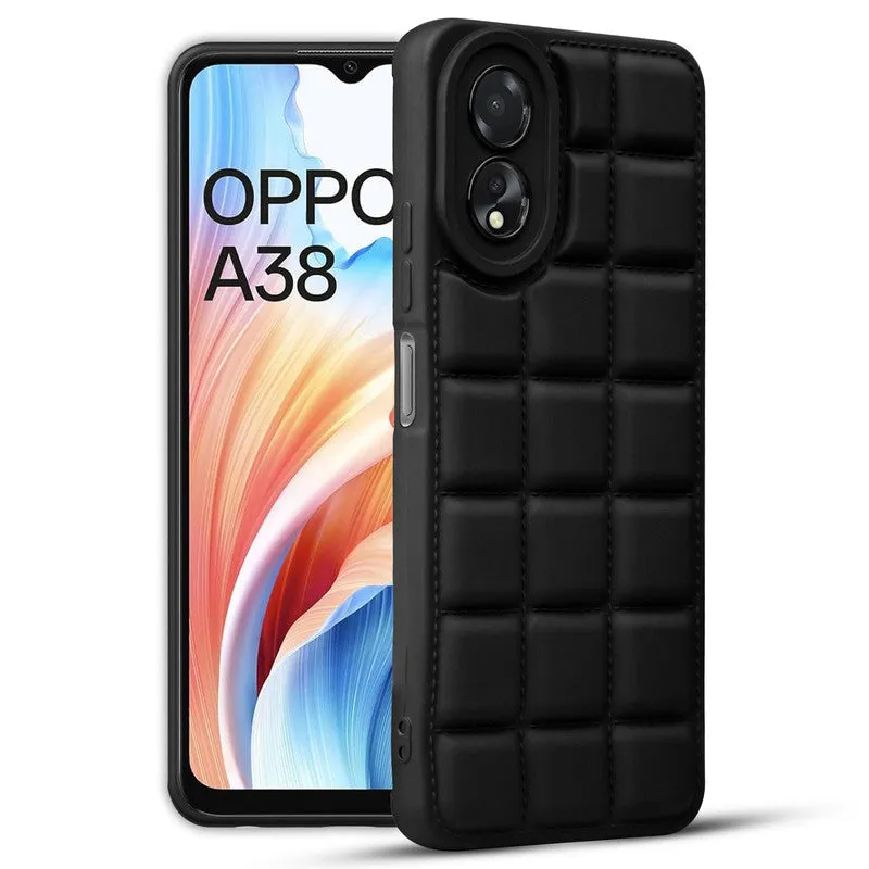 3D Grid Thread Design Silicone Phone Case Cover for Oppo A18 4G