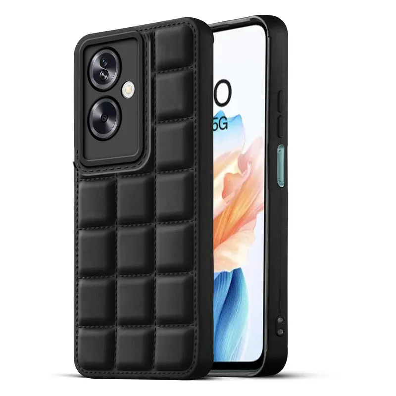 3D Grid Thread Design Silicone Phone Case Cover for Oppo A79 5G