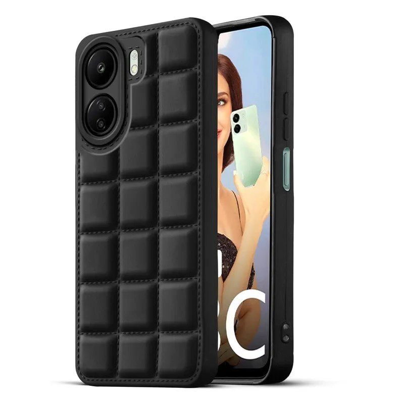 3D Grid Thread Design Silicone Phone Case Cover for Poco C65 5G