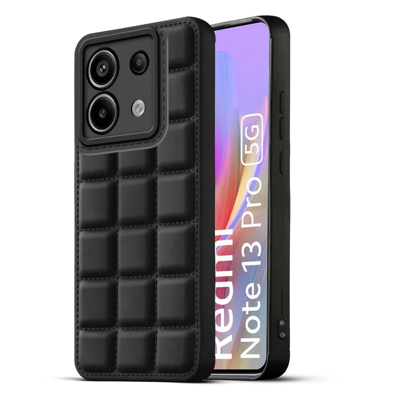 3D Grid Thread Design Silicone Phone Case Cover for Redmi Note 13 Pro 5G