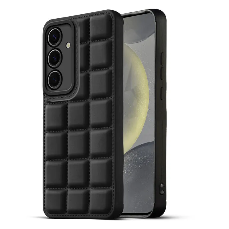 3D Grid Thread Design Silicone Phone Case Cover for Samsung S24 5G