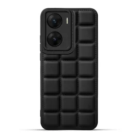 3D Grid Thread Design Silicone Phone Case Cover for Vivo V29e 5G