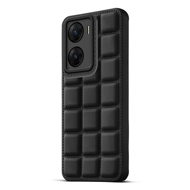 3D Grid Thread Design Silicone Phone Case Cover for Vivo V29e 5G