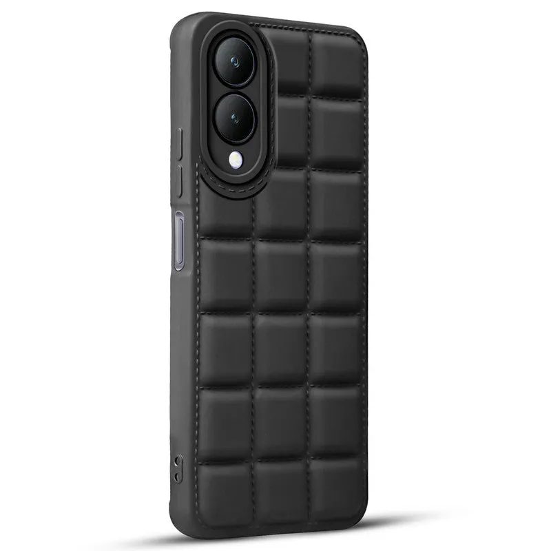 3D Grid Thread Design Silicone Phone Case Cover for Vivo Y17s