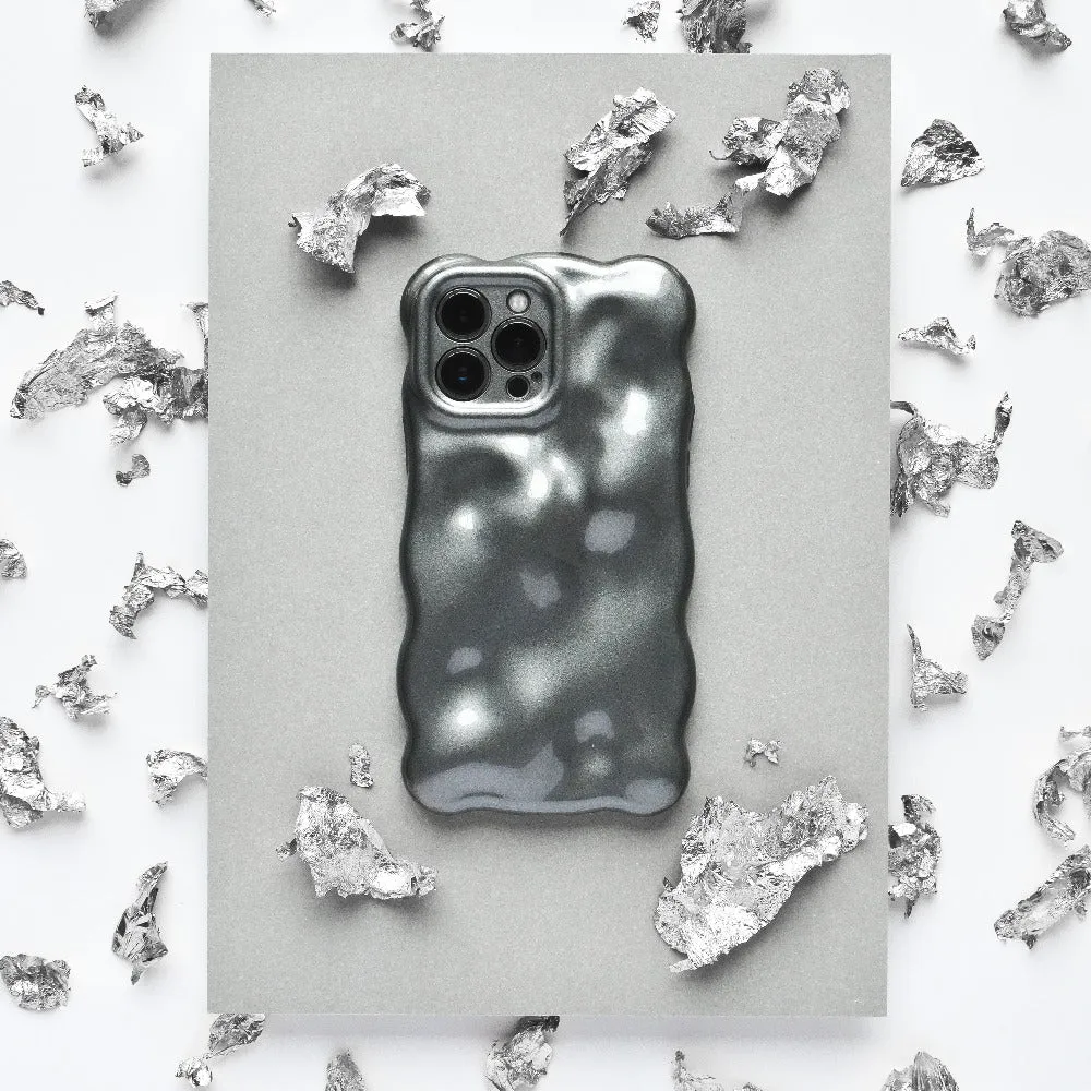 3D Pearl Phone Case - Grey