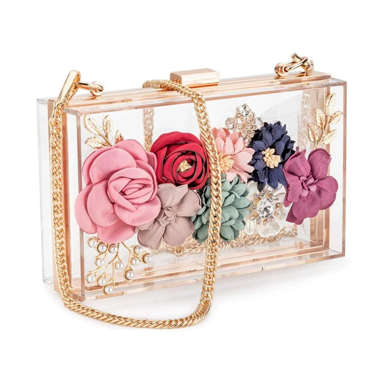 Acrylic Flower Clutch Unique Clutch