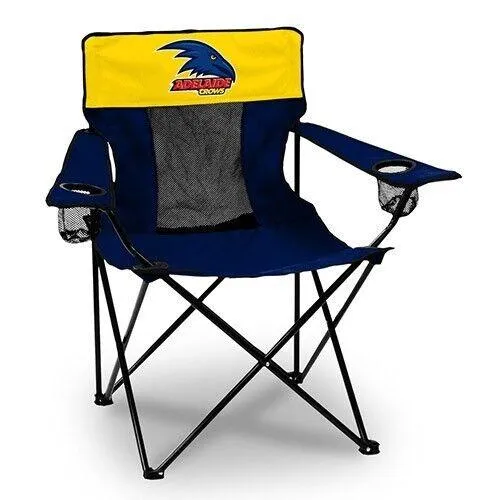 AFL Outdoor Camping Chair - Adelaide Crows - Includes Carry Bag