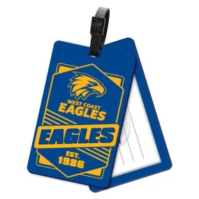 AFL Rubber Bag Tag - West Coast Eagles - School Travel Work