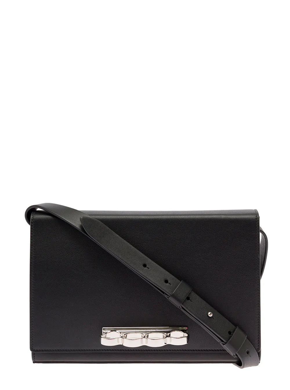 Alexander McQueen Four Ring Buckled Crossbody Bag