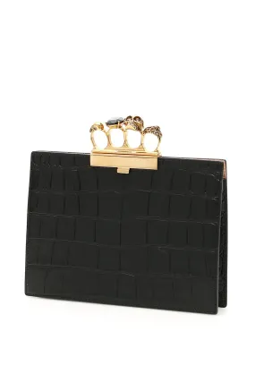 Alexander McQueen Four Ring Embellished Clutch Bag