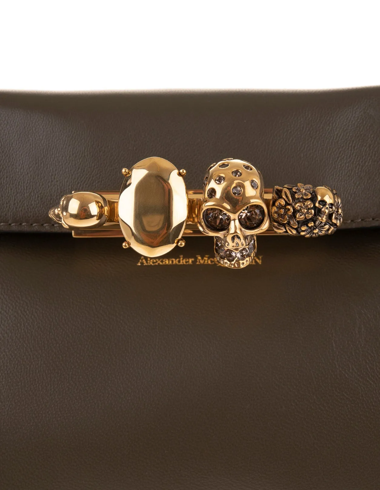 Alexander McQueen Four Ring Soft Clutch Bag