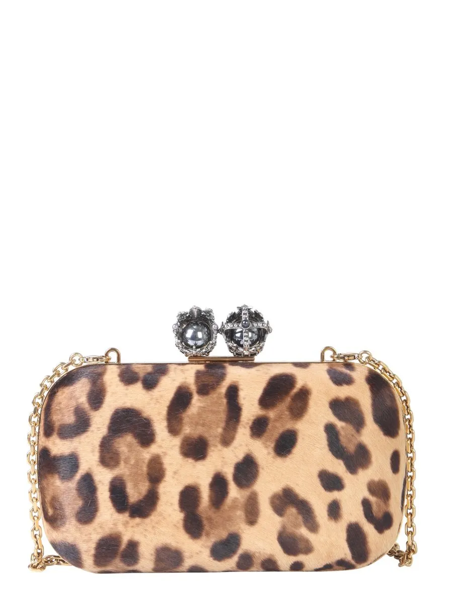 Alexander McQueen Skull Clasp Clutch Bag