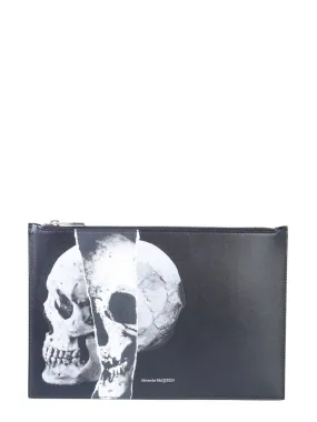 Alexander McQueen Skull Print Zipped Clutch Bag