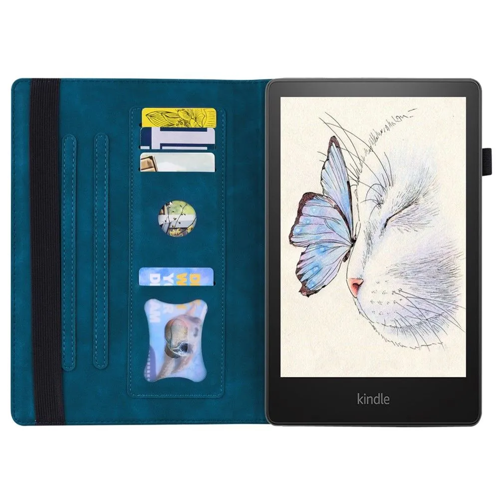 Amazon Kindle Paperwhite 5 (2021) business style PU leather flip case - Blue