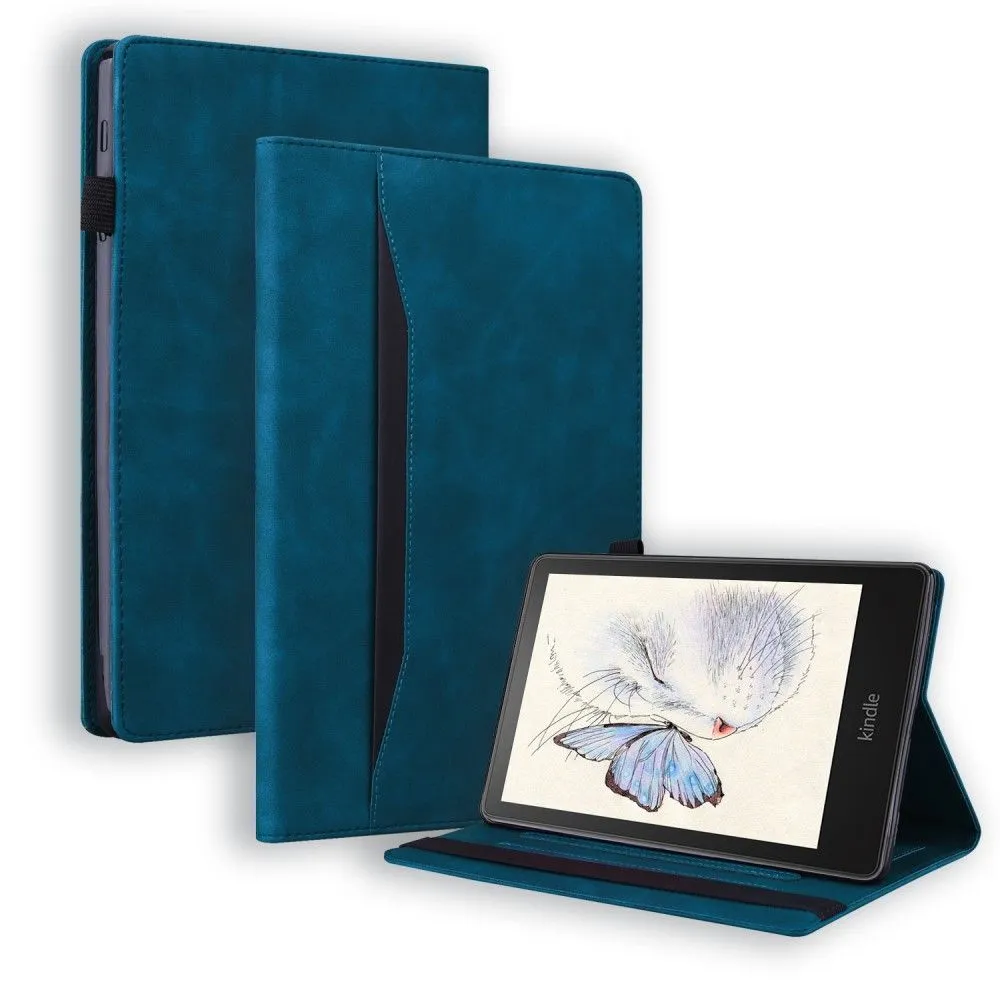 Amazon Kindle Paperwhite 5 (2021) business style PU leather flip case - Blue