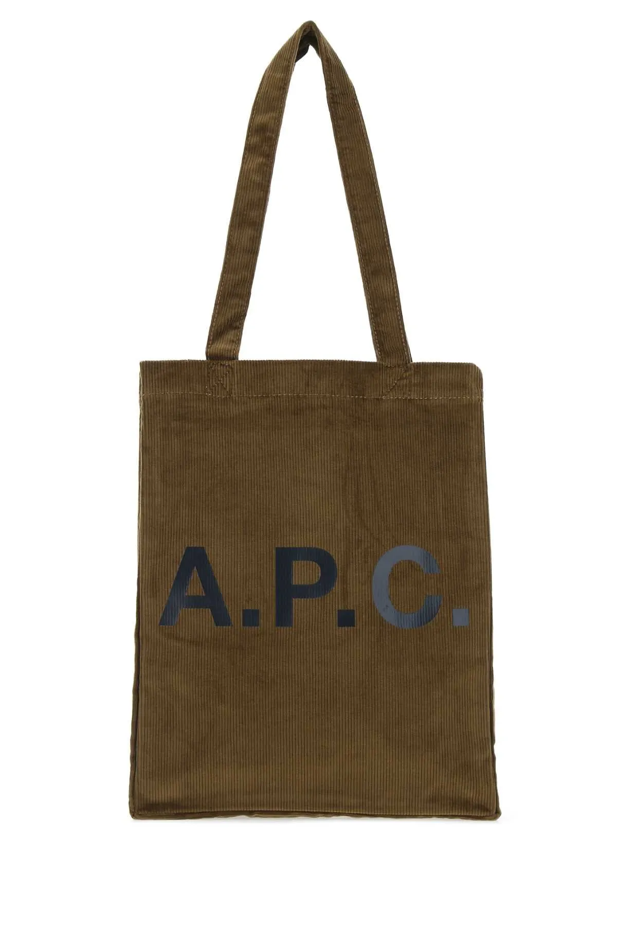 A.P.C. Logo Print Ribbed Tote Bag