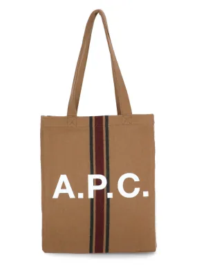 A.P.C. Lou Logo Print Tote Bag