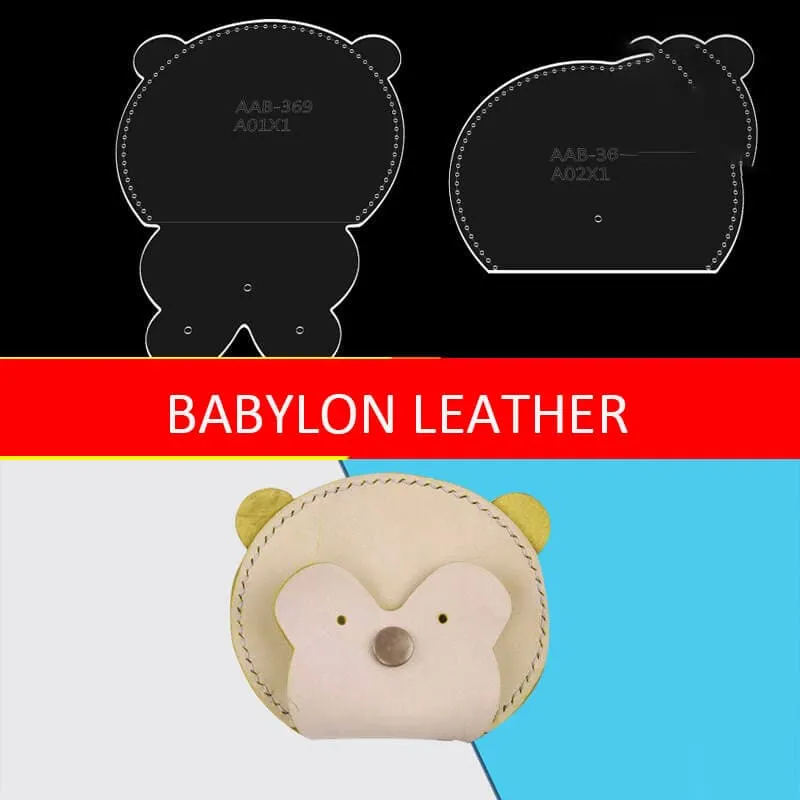 BABYLON™ Monkey Coin Purse Leather Pattern AAB-369