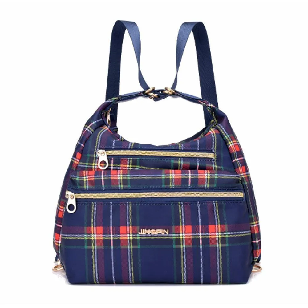 Bag with double zips - shoulder bag and backpack