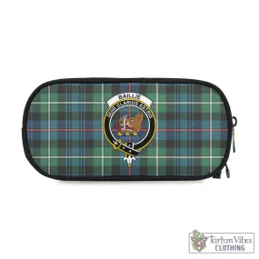 Baillie Ancient Tartan Pen and Pencil Case with Family Crest