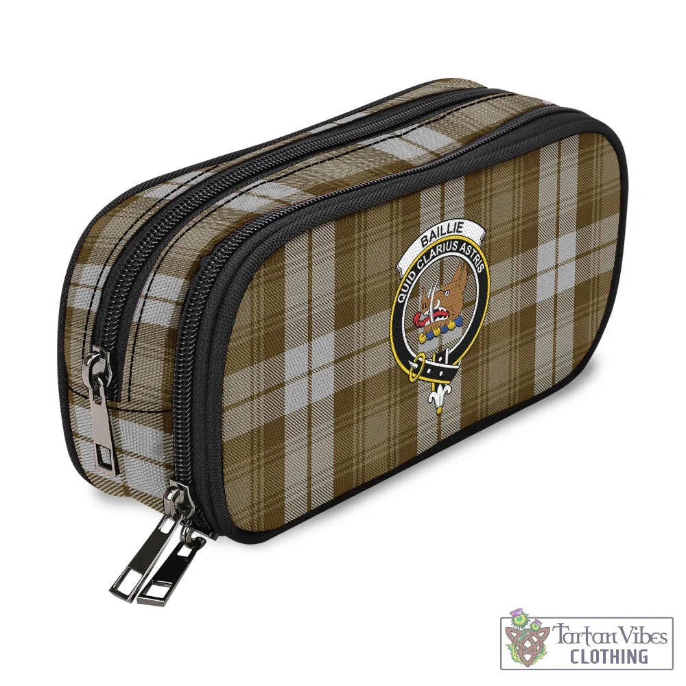 Baillie Dress Tartan Pen and Pencil Case with Family Crest