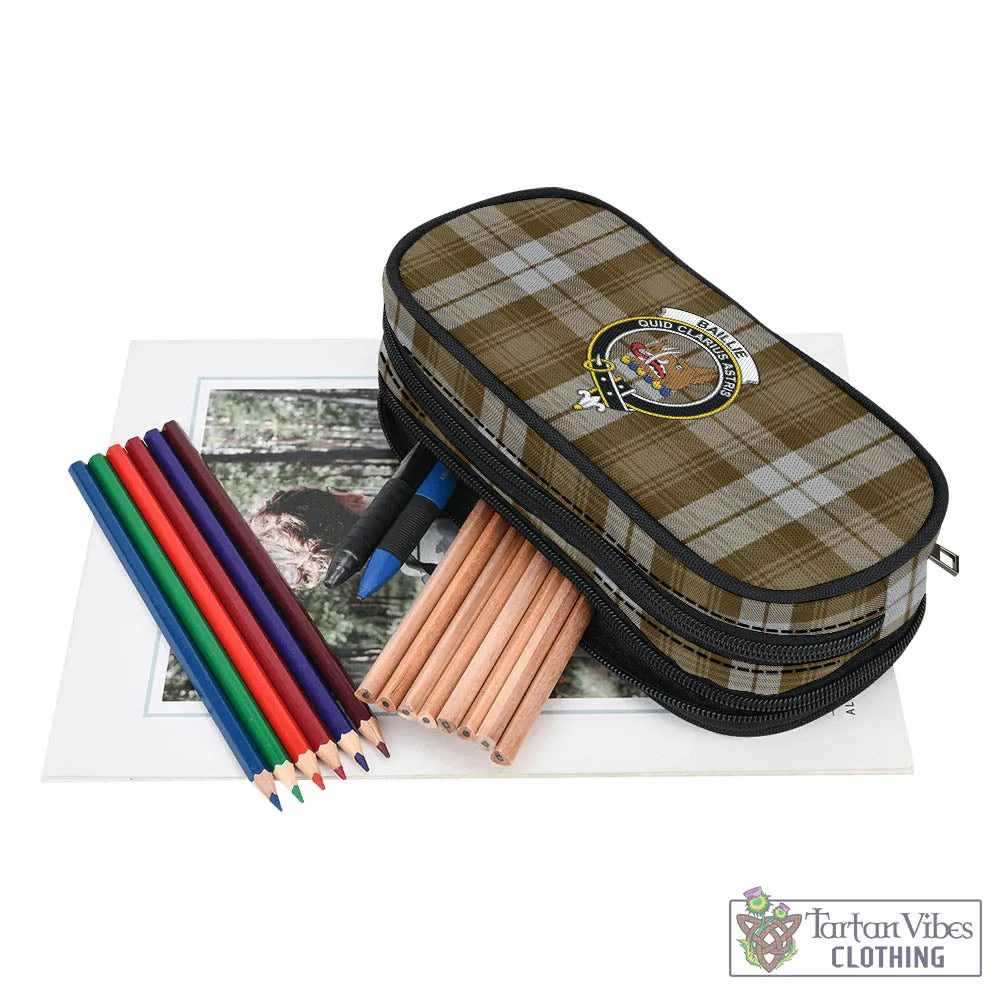 Baillie Dress Tartan Pen and Pencil Case with Family Crest