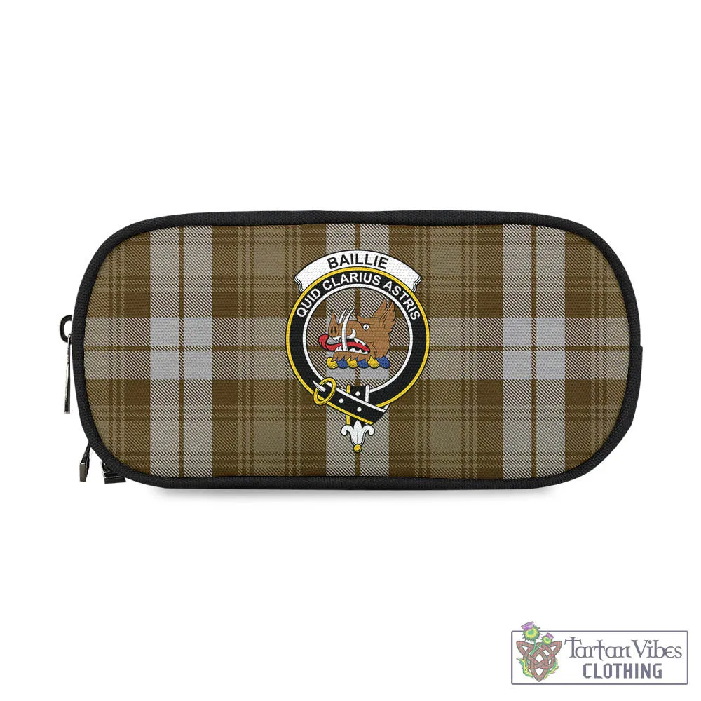 Baillie Dress Tartan Pen and Pencil Case with Family Crest