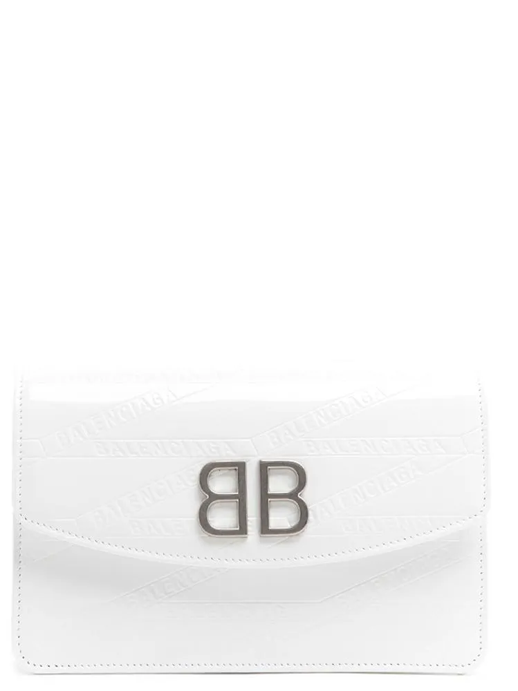 Balenciaga BB Embossed Logo Crossbody Bag