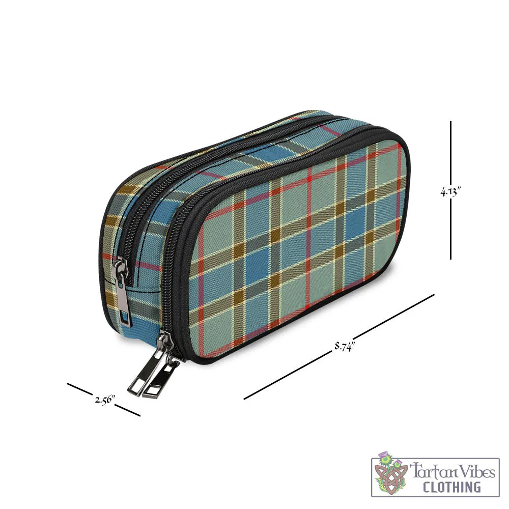 Balfour Blue Tartan Pen and Pencil Case