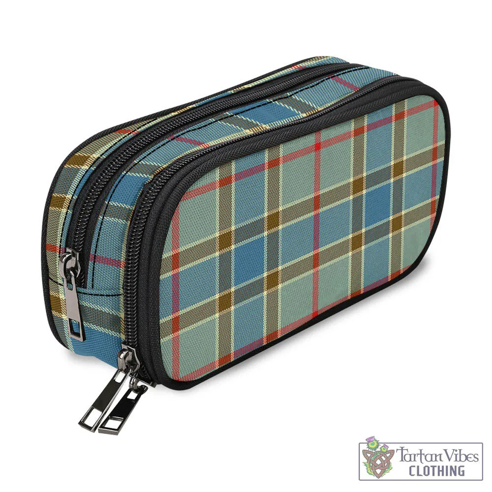 Balfour Blue Tartan Pen and Pencil Case