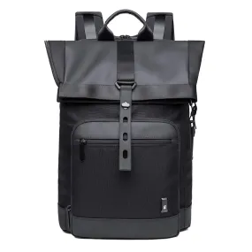 BANGE Water Resistant 30 L Polyester Anti theft Foldable Business Travel 15.6 inch Laptop Backpack (Black)