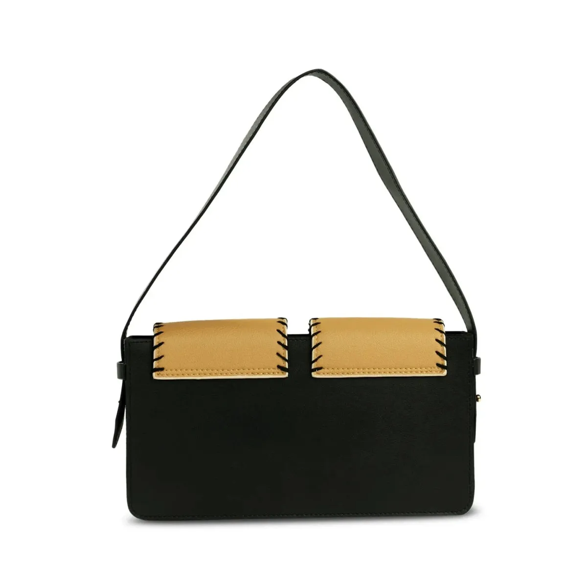 Basta- Double Flap Vegan Cactus Leather Shoulder Bag