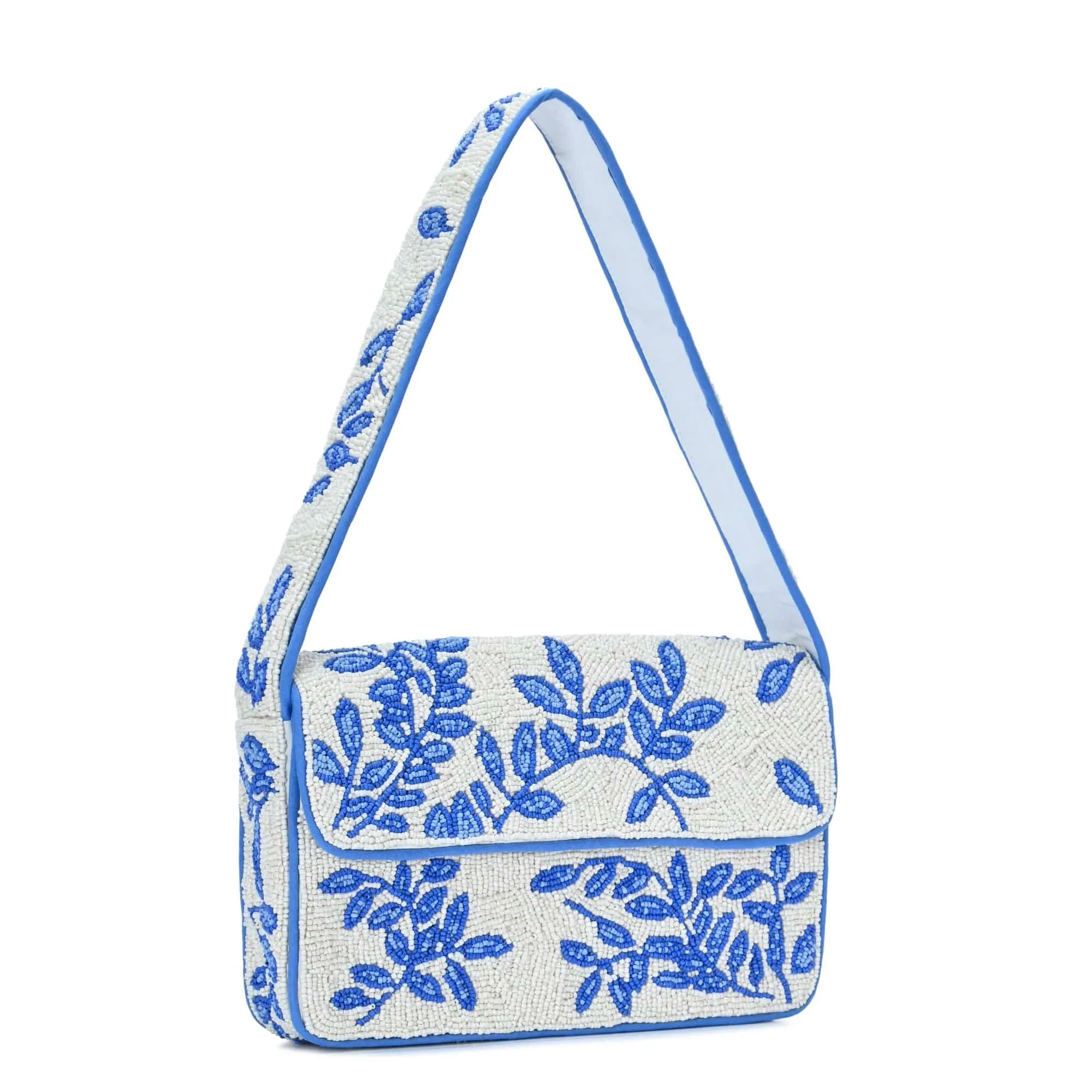 BGAIN217 Nayeli Handbeaded Floral Print Shoulder Bag