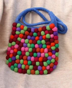 Blue Felt Balls Totes