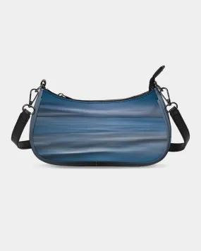 Blue Waves Dual Shoulder & Wristlet Canvas Pouch