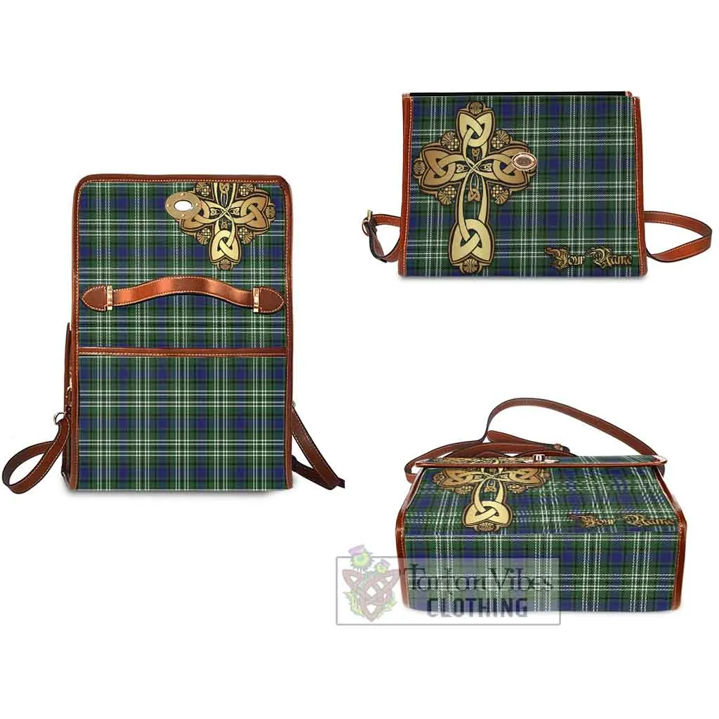 Blyth Tartan Waterproof Canvas Bag Golden Thistle Celtic Cross Style