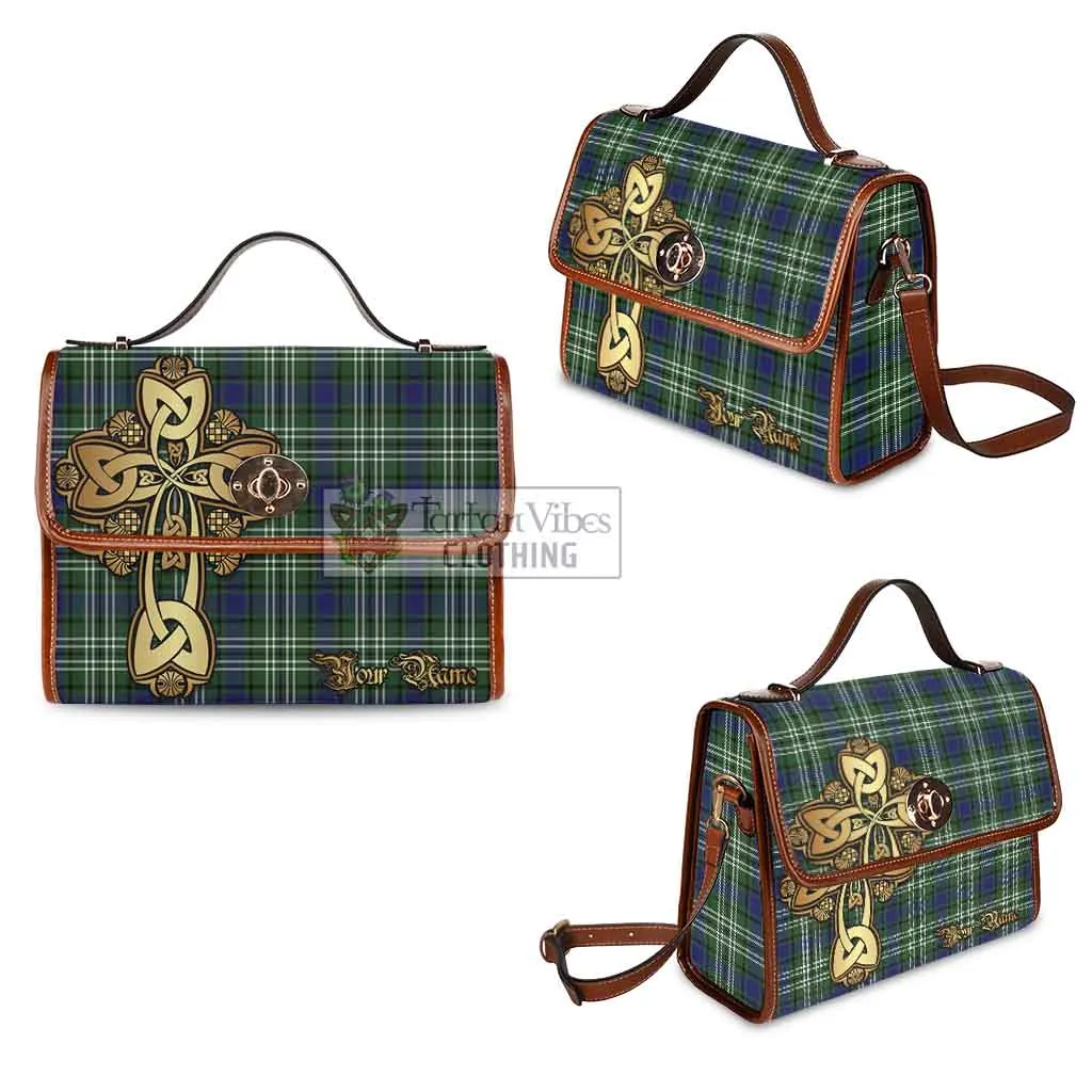 Blyth Tartan Waterproof Canvas Bag Golden Thistle Celtic Cross Style