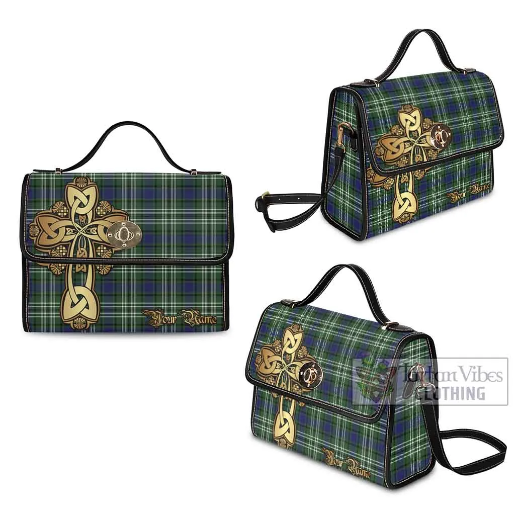 Blyth Tartan Waterproof Canvas Bag Golden Thistle Celtic Cross Style