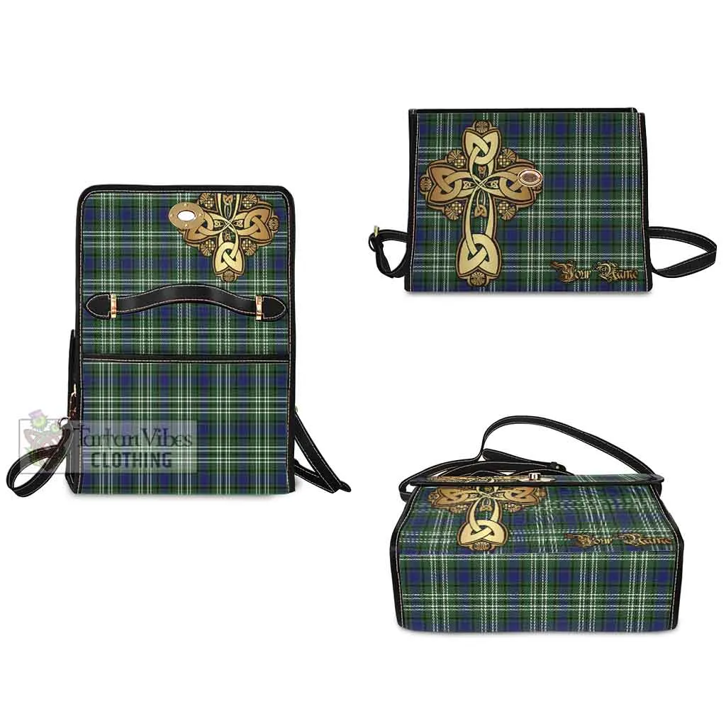 Blyth Tartan Waterproof Canvas Bag Golden Thistle Celtic Cross Style