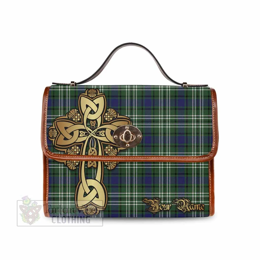 Blyth Tartan Waterproof Canvas Bag Golden Thistle Celtic Cross Style