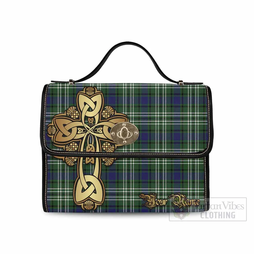 Blyth Tartan Waterproof Canvas Bag Golden Thistle Celtic Cross Style