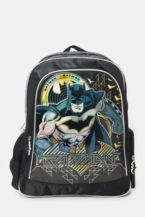 Boys Black Batman Backpack (16 Inch)