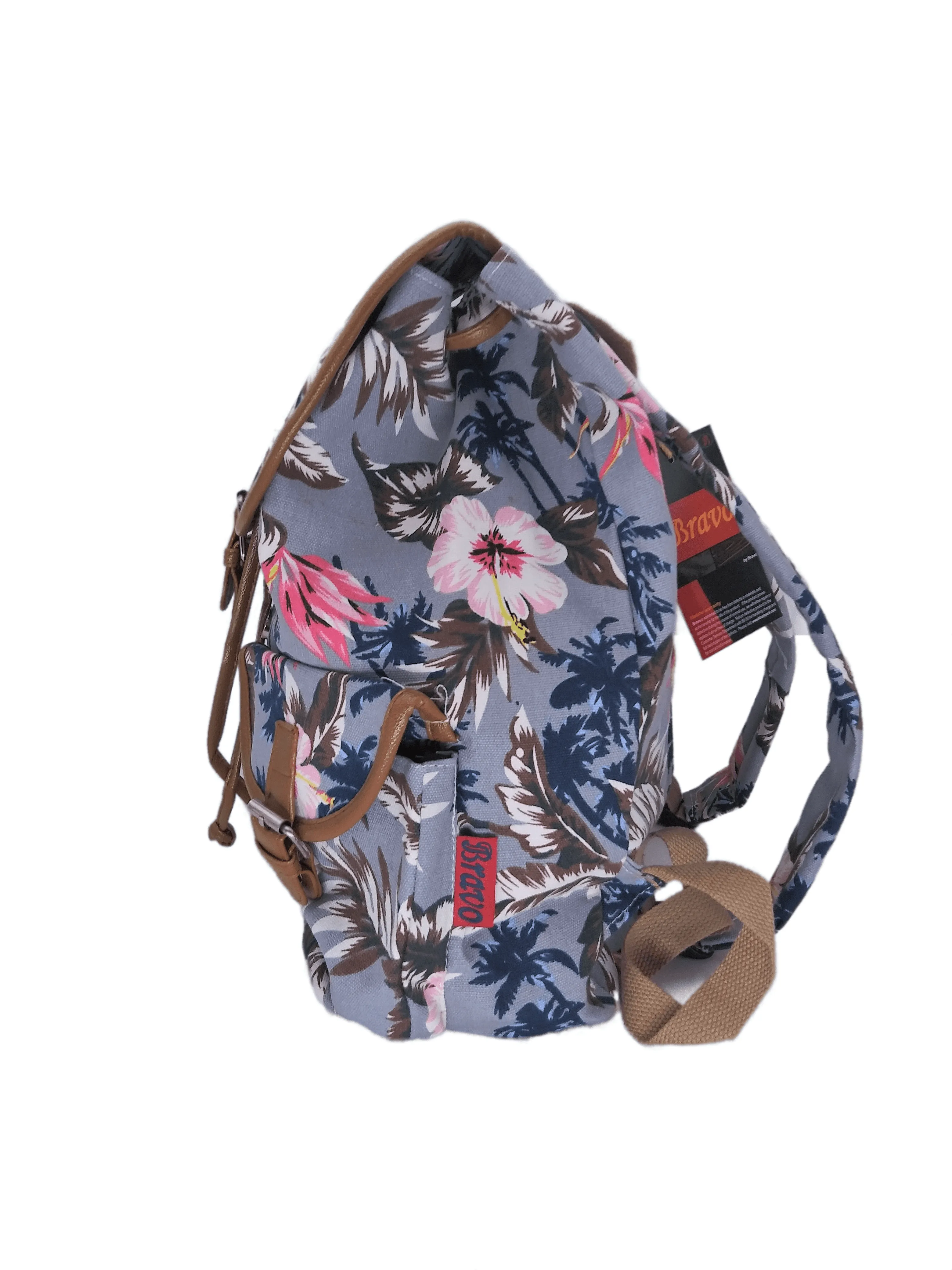 Bravo! Backpack Rucksack Drawstring (Bloom, Gray)