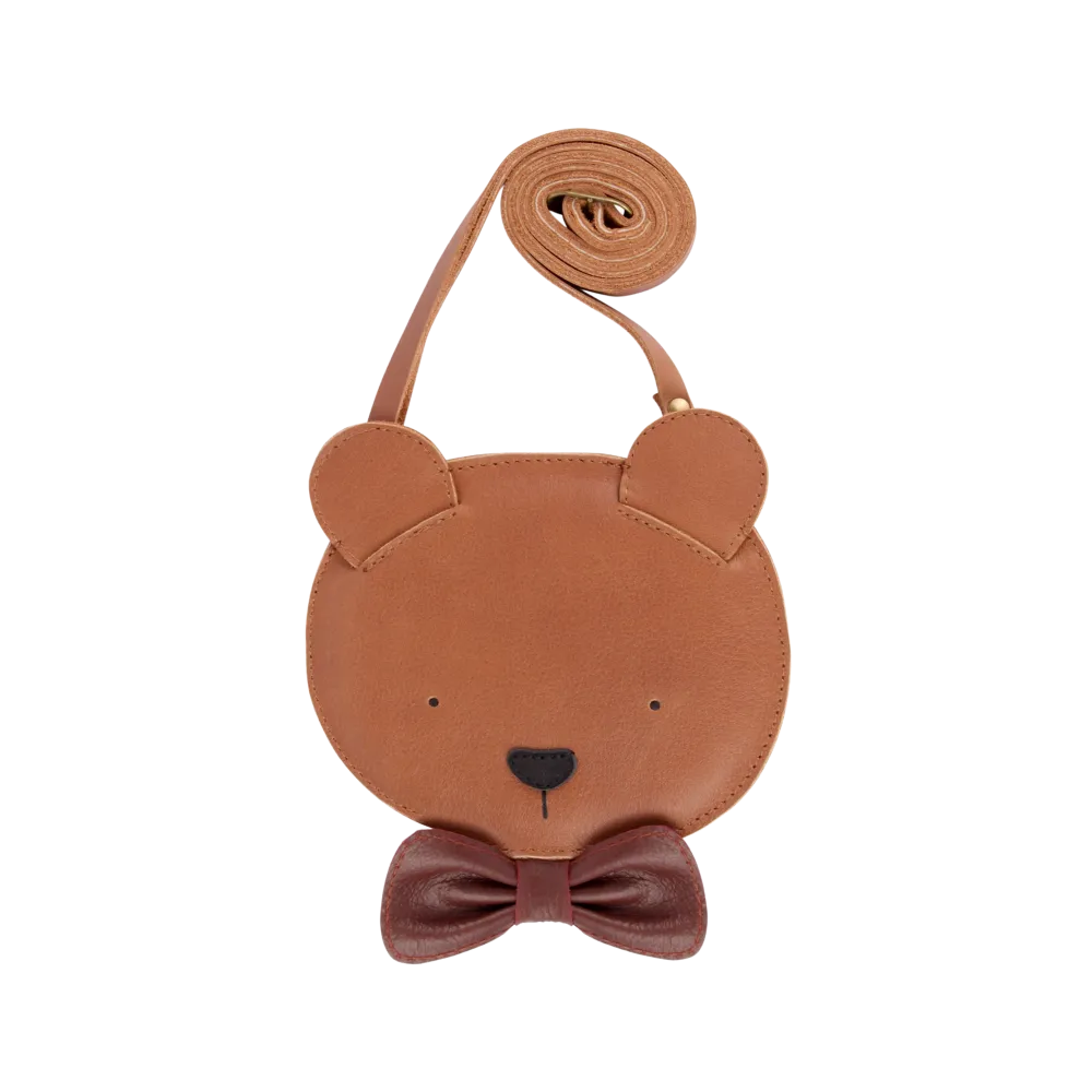 Britta Exclusive Purse | Winter Bear | Cognac Classic Leather