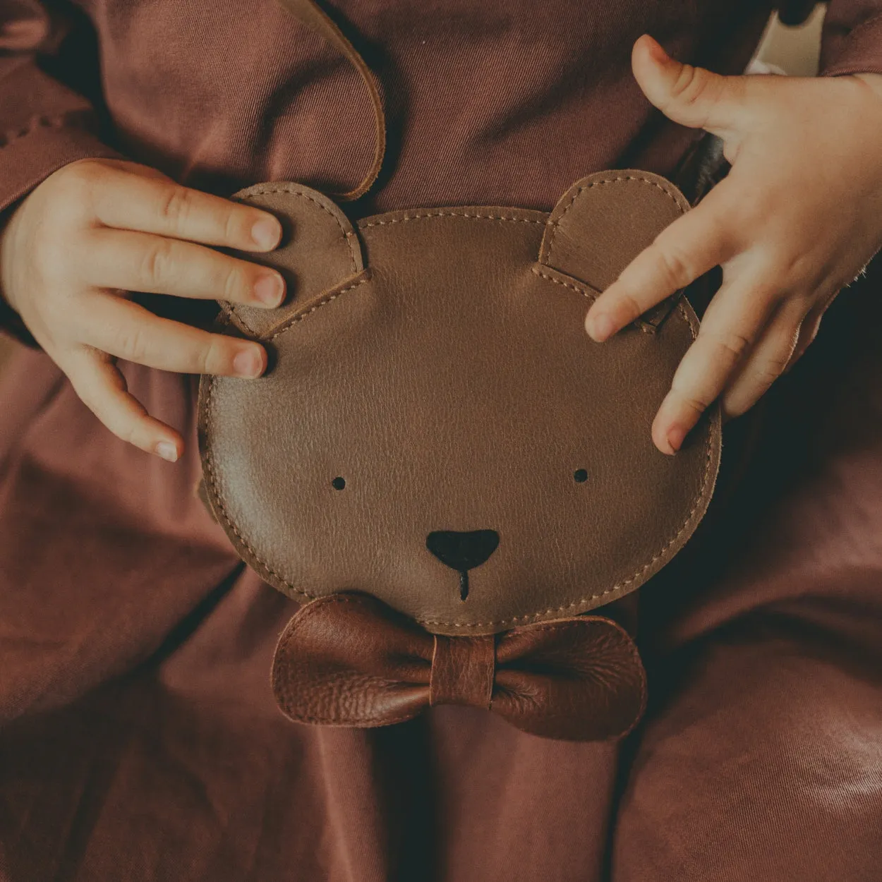 Britta Exclusive Purse | Winter Bear | Cognac Classic Leather