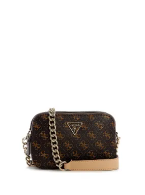 Brown Noelle Logo Crossbody Camera Bag