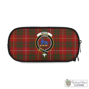 Bruce Tartan Pen and Pencil Case with Family Crest