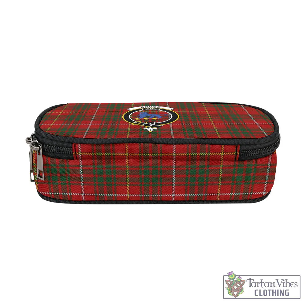 Bruce Tartan Pen and Pencil Case with Family Crest