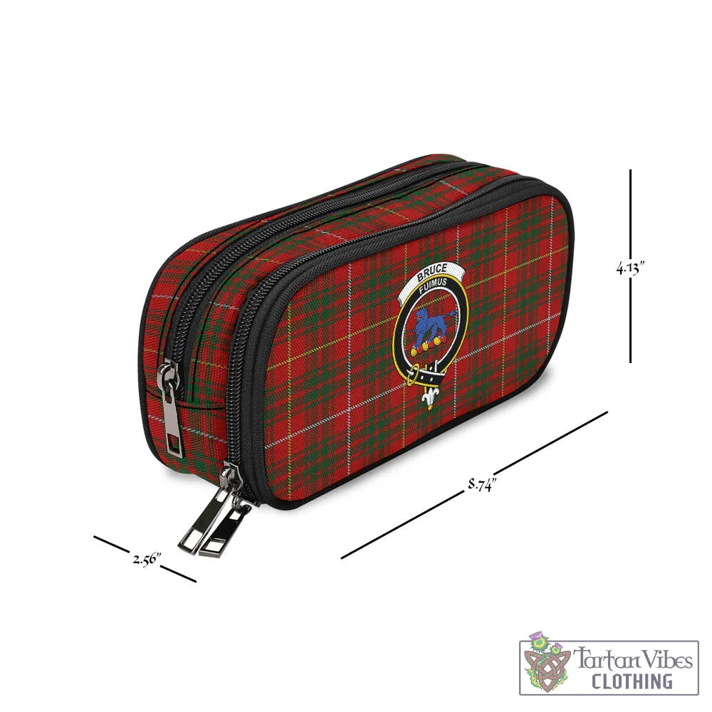 Bruce Tartan Pen and Pencil Case with Family Crest